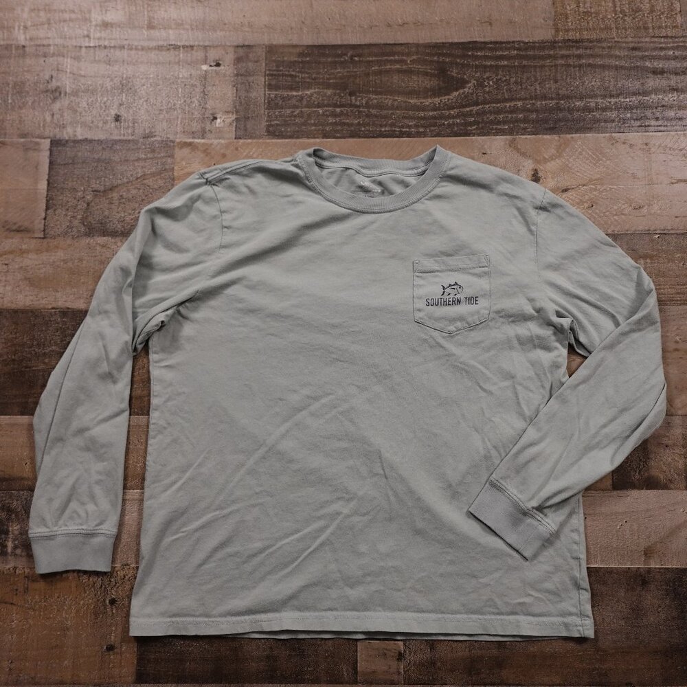 Southern Tide Gradient Water Bottle‎ Long Sleeve T-Shirt men's large green